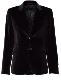 Veste Daniela velours palatine cintrée