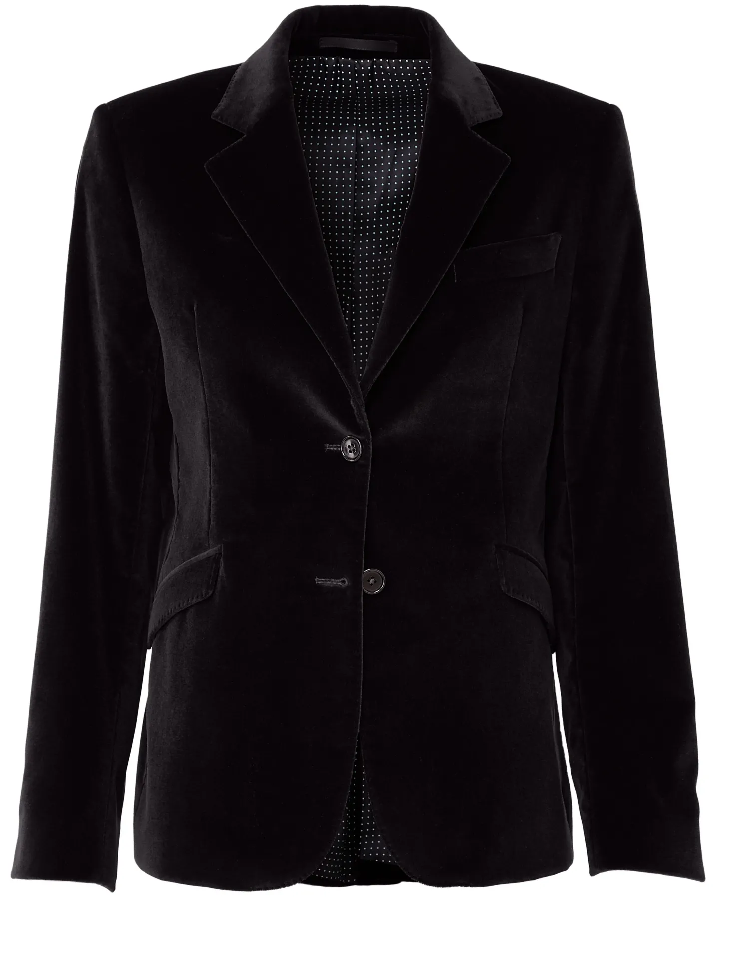 Veste Daniela velours palatine cintrée