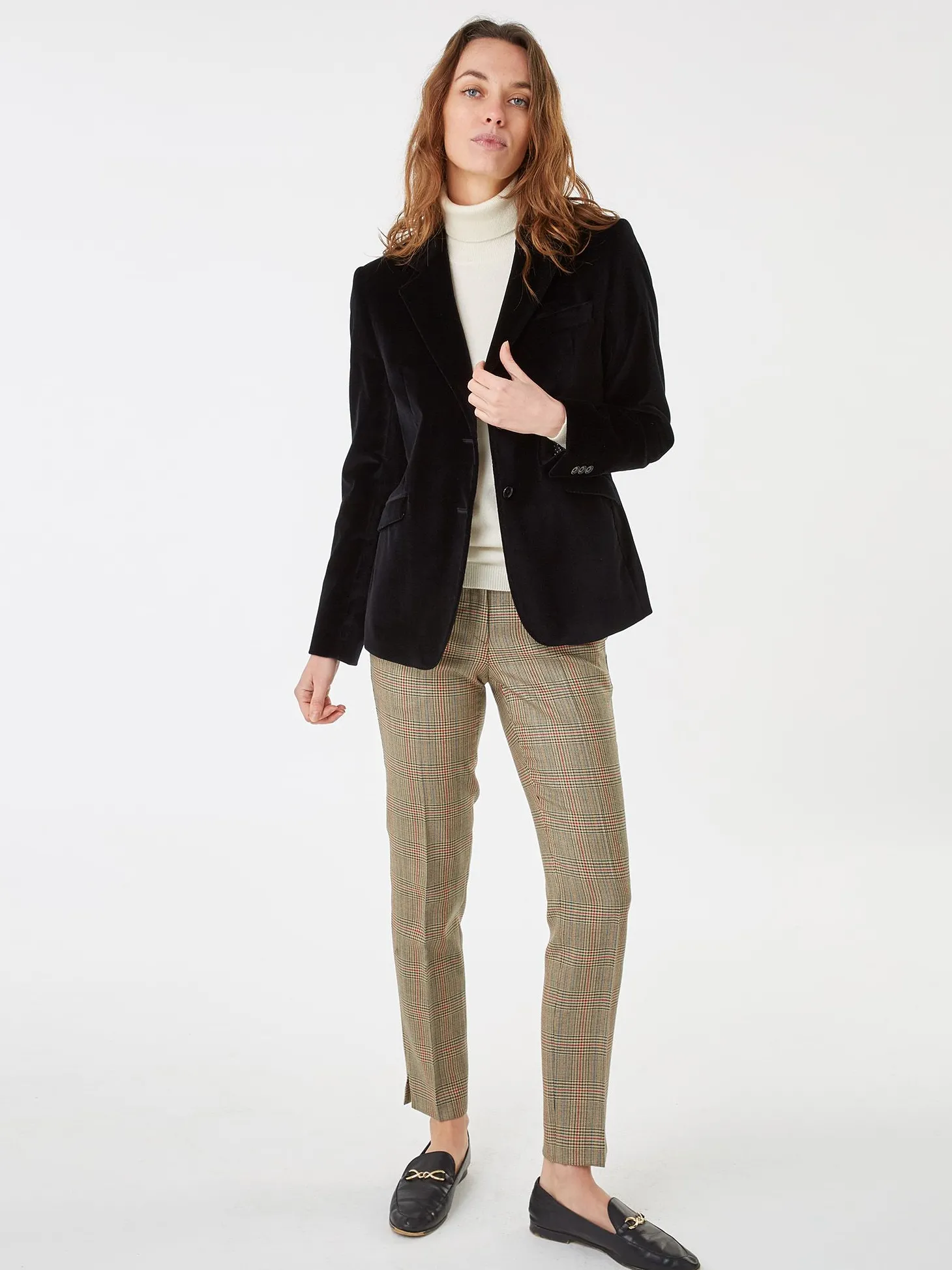 Veste Daniela velours palatine cintrée