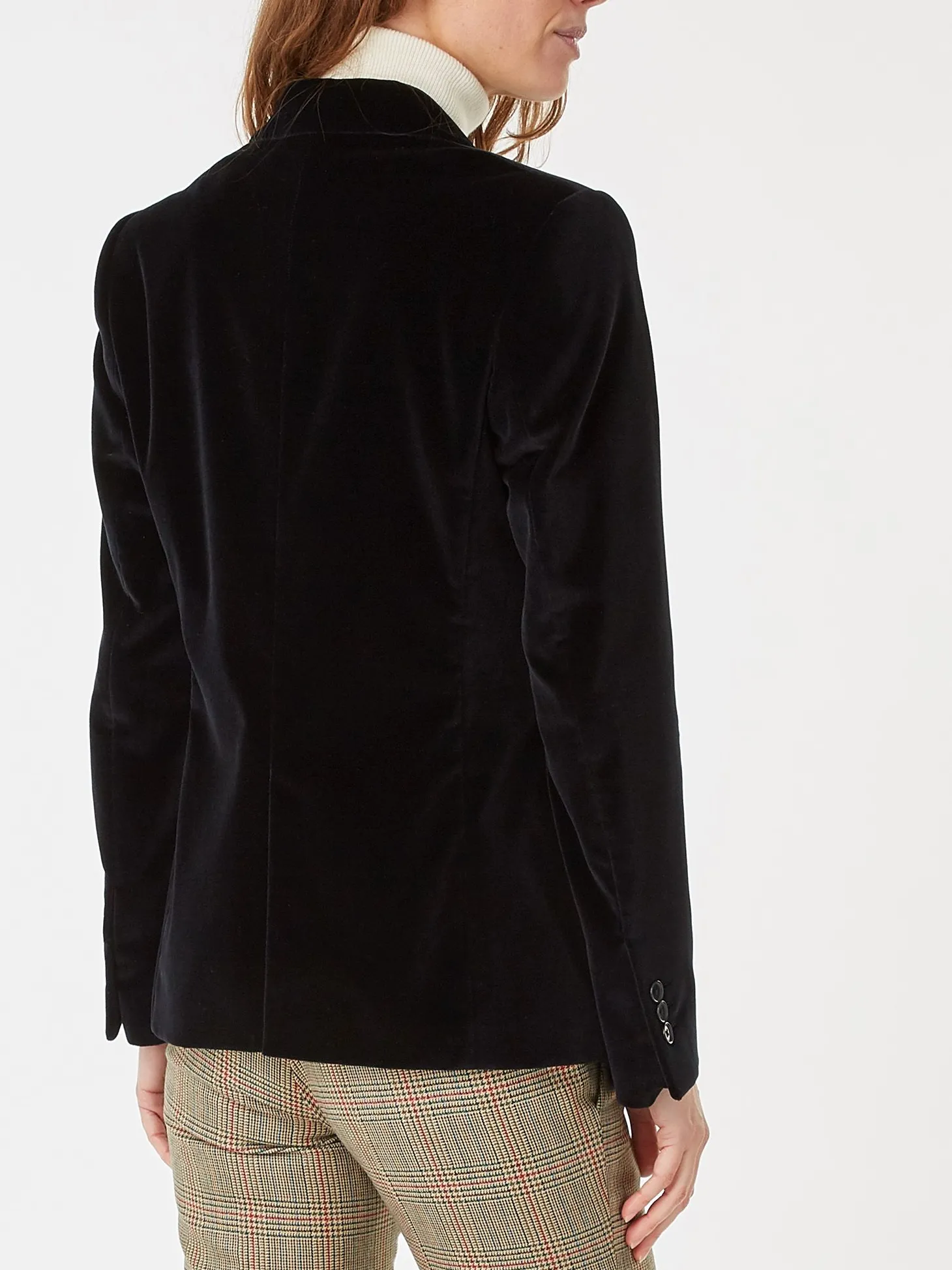 Veste Daniela velours palatine cintrée
