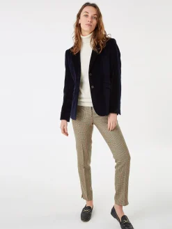 Veste Daniela velours palatine cintrée