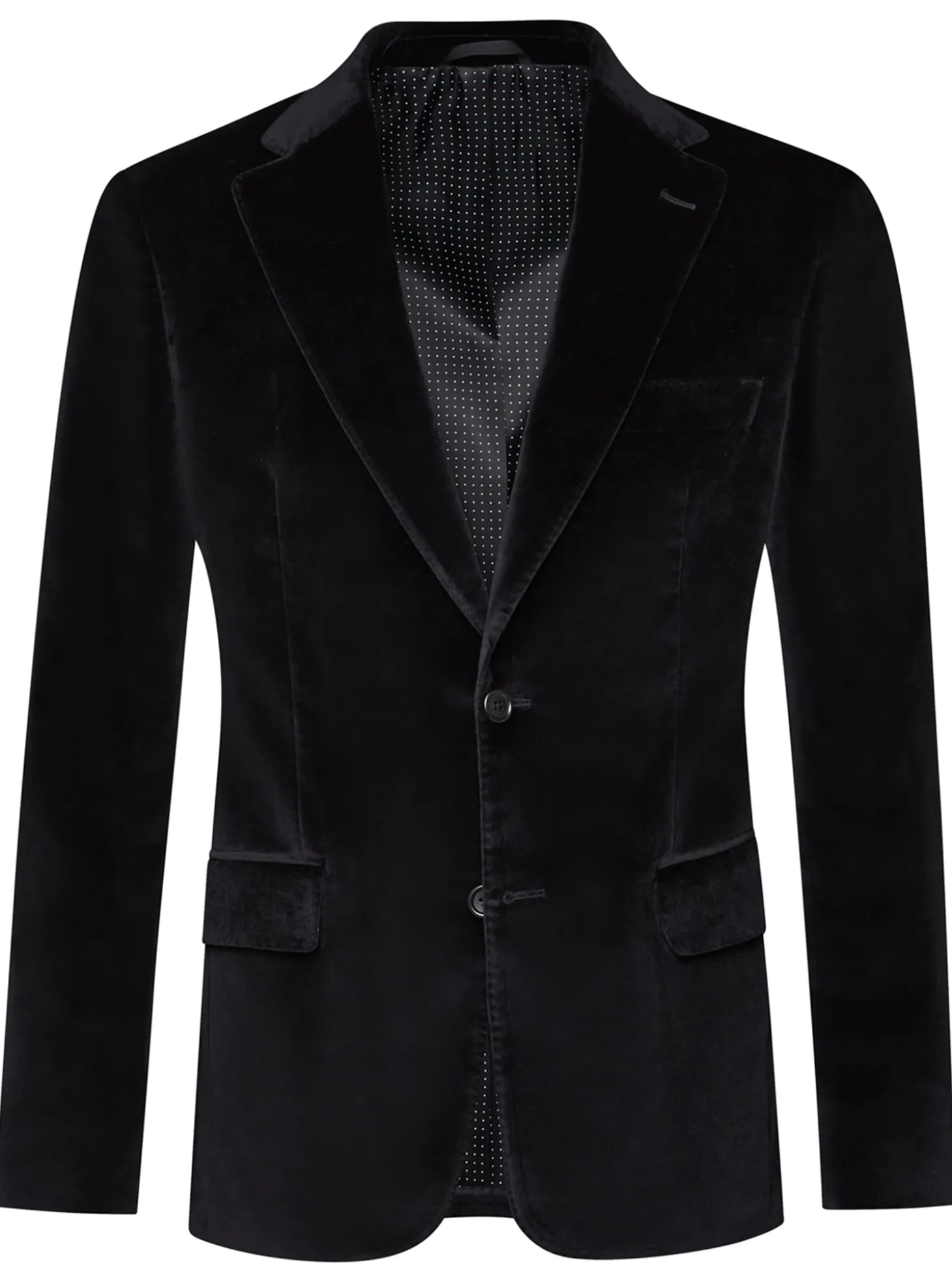 Veste Sergio semi-cintrée velours lisse palatine